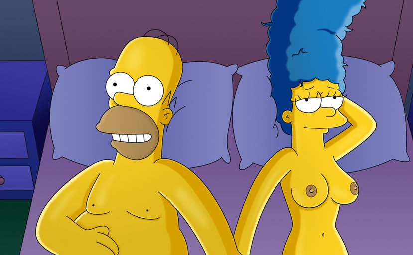 Marge Simpson голая. 